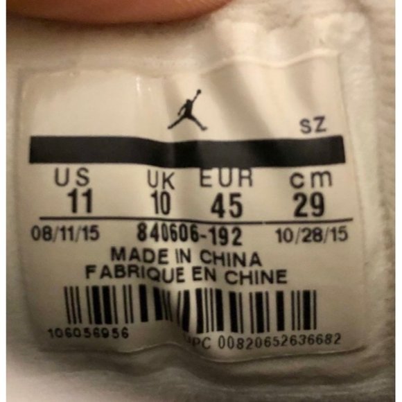 2015 Nike Air Jordan Size 11 White Cement 4 OG Shoes. Good Pre Owned Condition